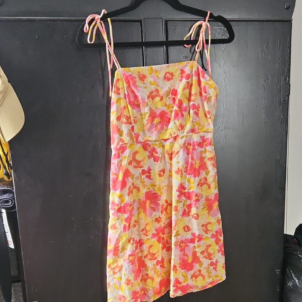 Old Navy Floral Pink and Yellow Dress